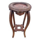Marble wood pedestal table from the early 20th century