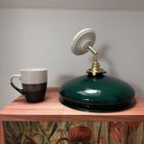 Green opaline wall light