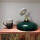 Green opaline wall light