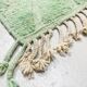 Moroccan Berber carpet Beni Ouarain water green with engraved patterns 2.45x1.57m
