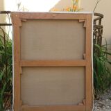 Table signed "Bouquet de dhalias"