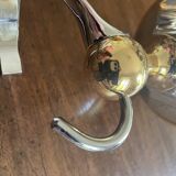 Chrome and gold metal coat rack