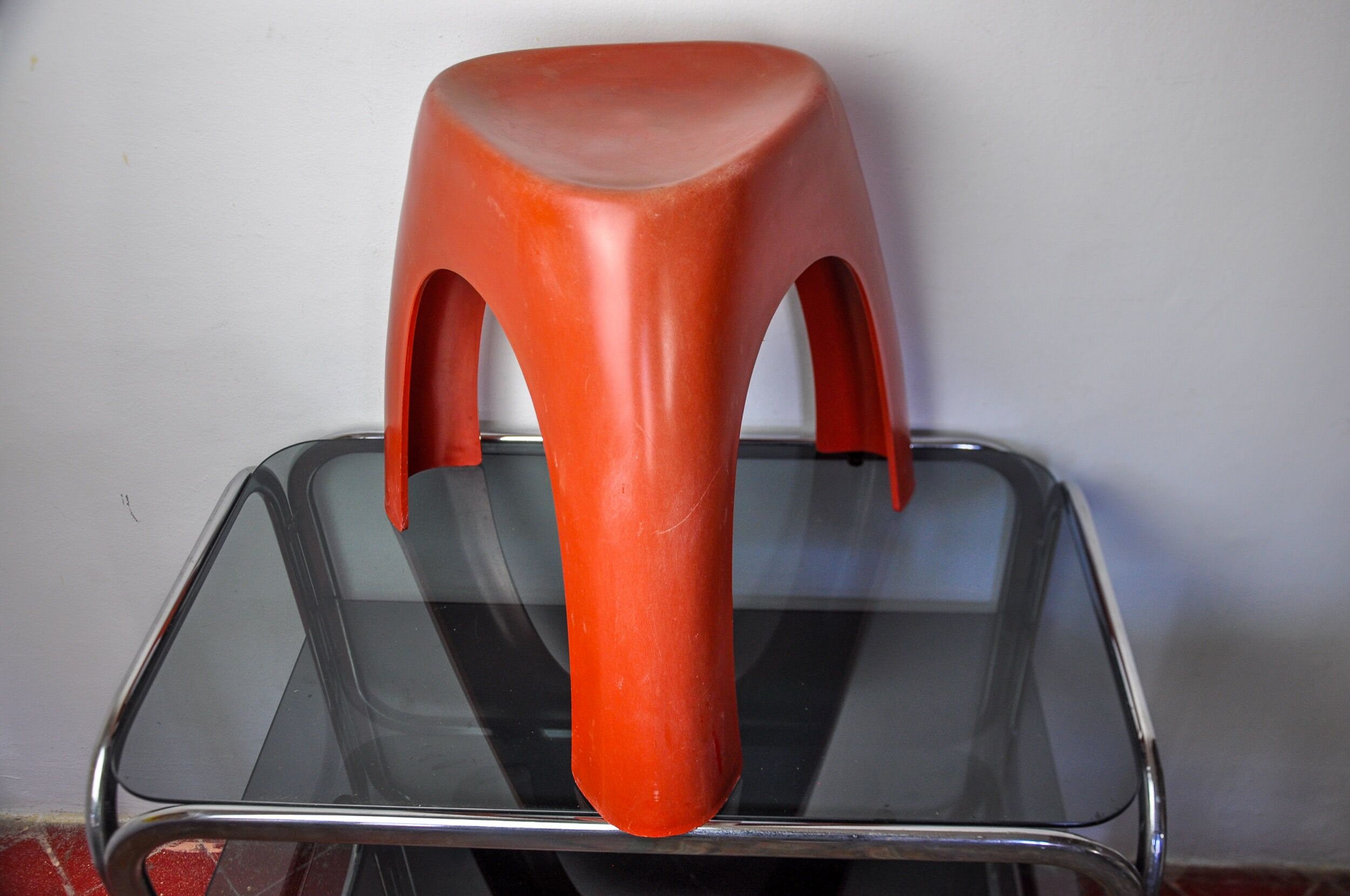 Red Elephant Stool by Vilmer, Spain, 1980