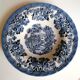 5 hollow plates blue and white churchill staffordshire England