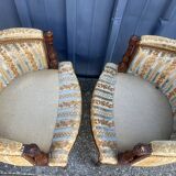 Pair of Louis XVI style armchairs