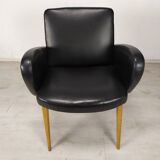 Vintage armchair skaï black