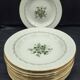 Service of 12 vintage deep plates L'Amandinois Floral Decoration and Gilding