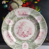 Set of 4 antique plates - Creil & Montereau - Opaque porcelain -