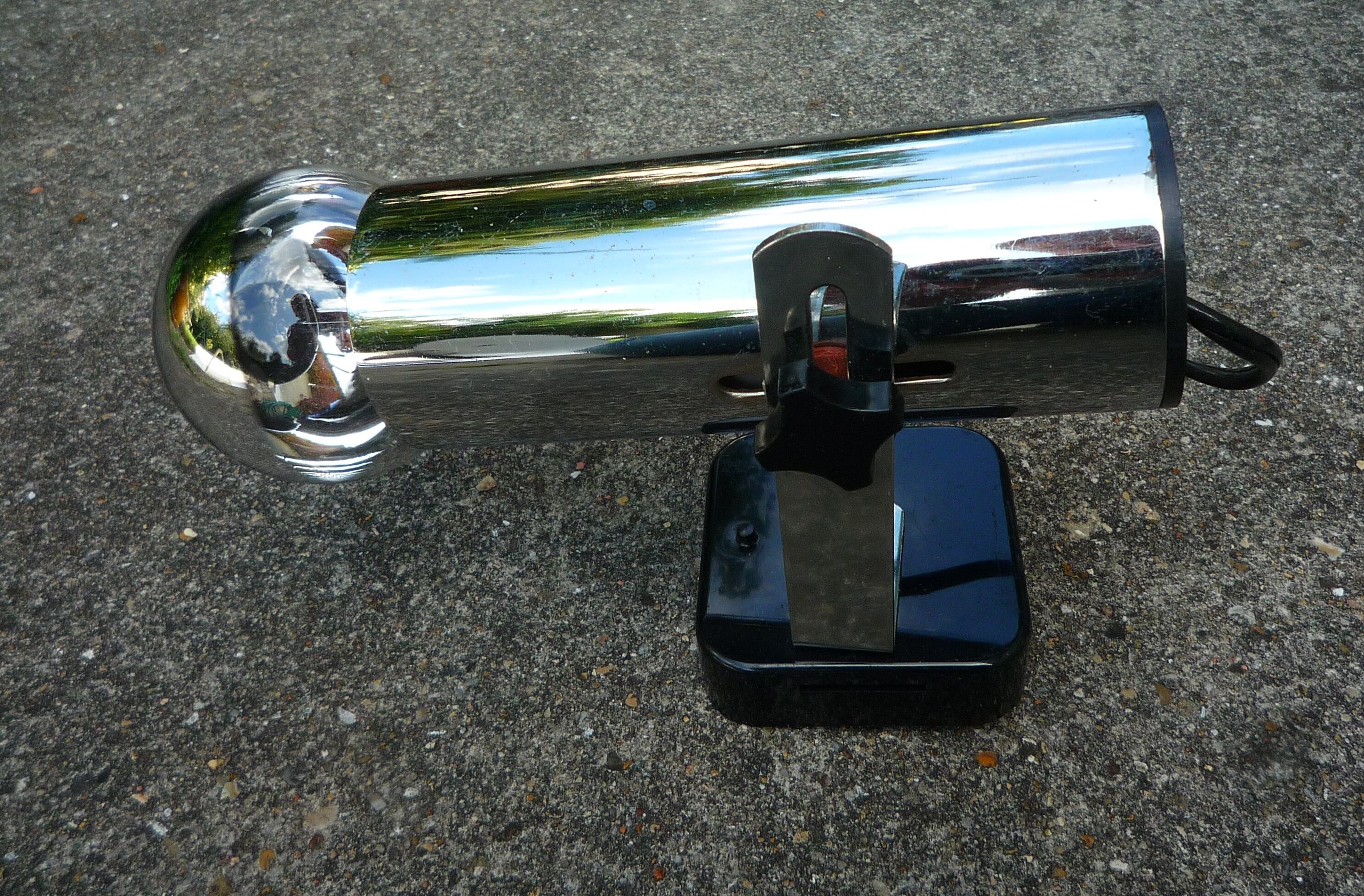 Pair of spotlight lamps, chromed metal, vintage 1970s