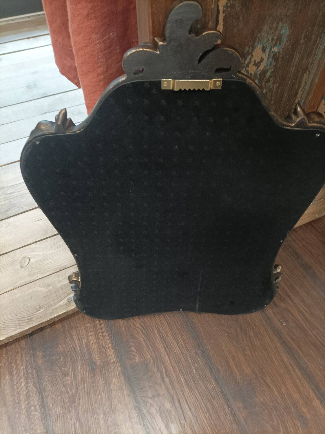 Black and gold baroque mirror