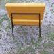 Vintage 50s armchair with black metal base and fabric seats