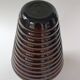 Vintage speckled amber blown glass conical vase