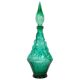 Green Glass Genie Carafe with Stopper, Italy, 1960s