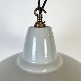 Industrial Grey Enamel Factory Pendant Lamp from Thorlux, 1960s