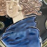 Majolica plate Art Nouveau