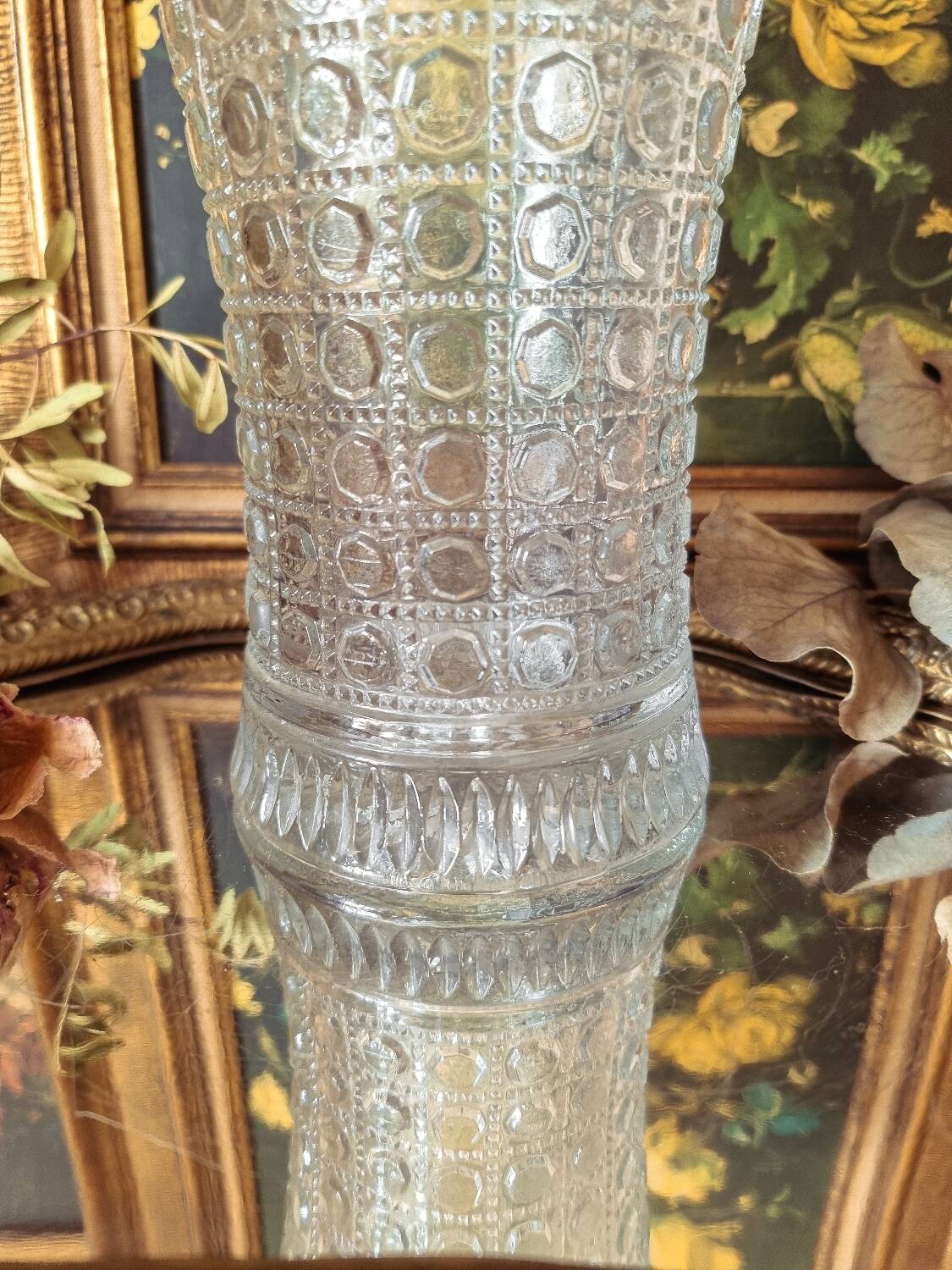 Large vintage glass vase