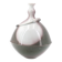 Signed spinning top vase in porcelain, 1970s