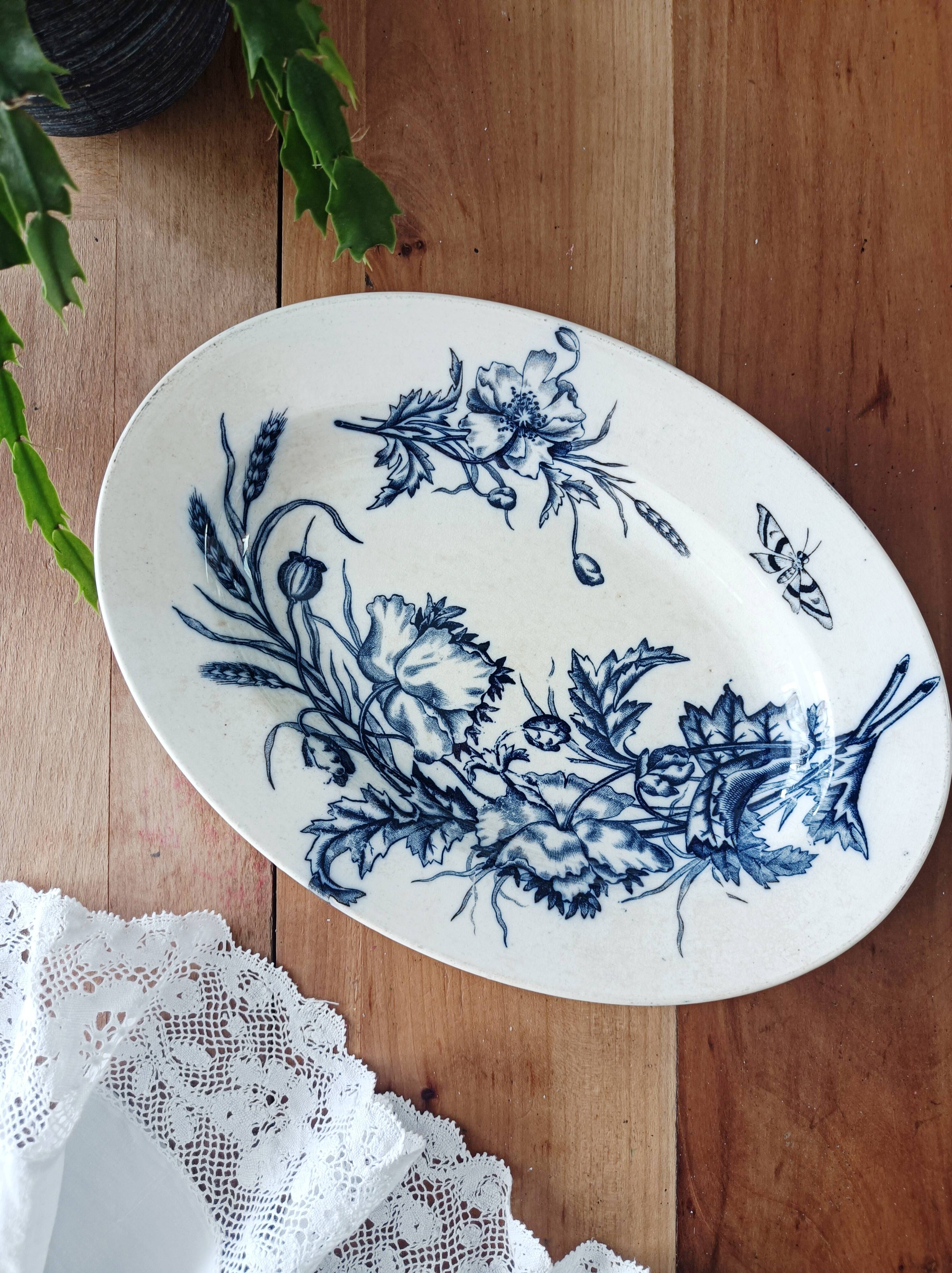 Oval iron earth dish BFK, Flora