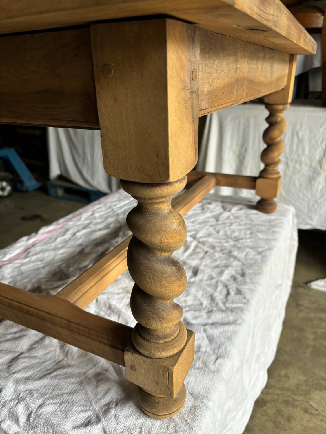 Raw wood coffee table