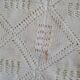 vintage crochet plaid blanket 208 193 ecru color