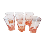 Set of 6 glasses pink