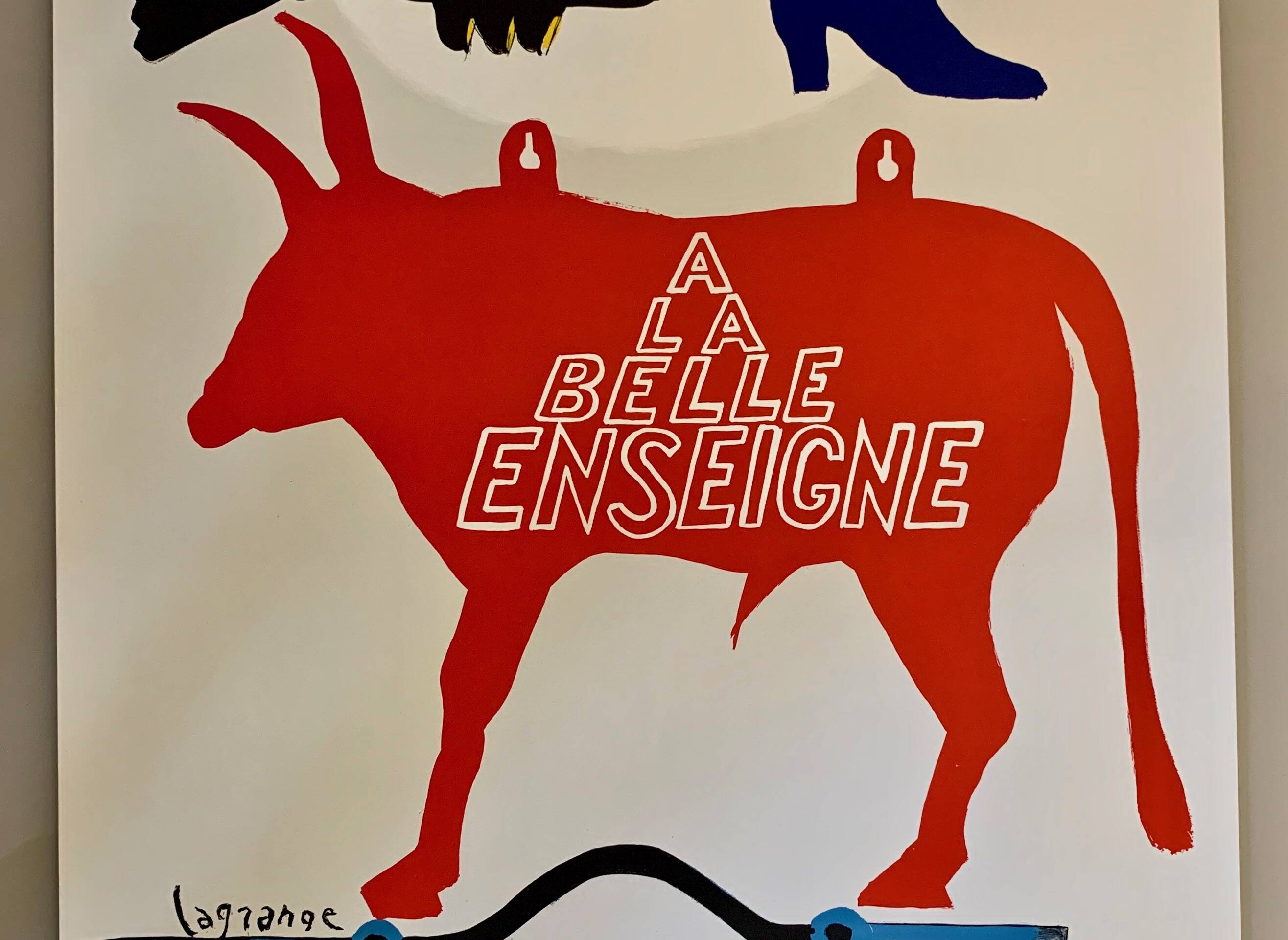 Lithographic print by the artist Lagrange for the exhibition “a la belle ensign