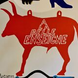 Lithographic print by the artist Lagrange for the exhibition “a la belle ensign
