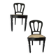 Pair of Baumann caned chairs