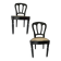 Pair of Baumann caned chairs