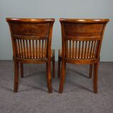 Set of 6 leather dining chairs