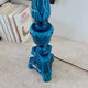 Turquoise ceramic lamp signed Pol Chambost - 1960.