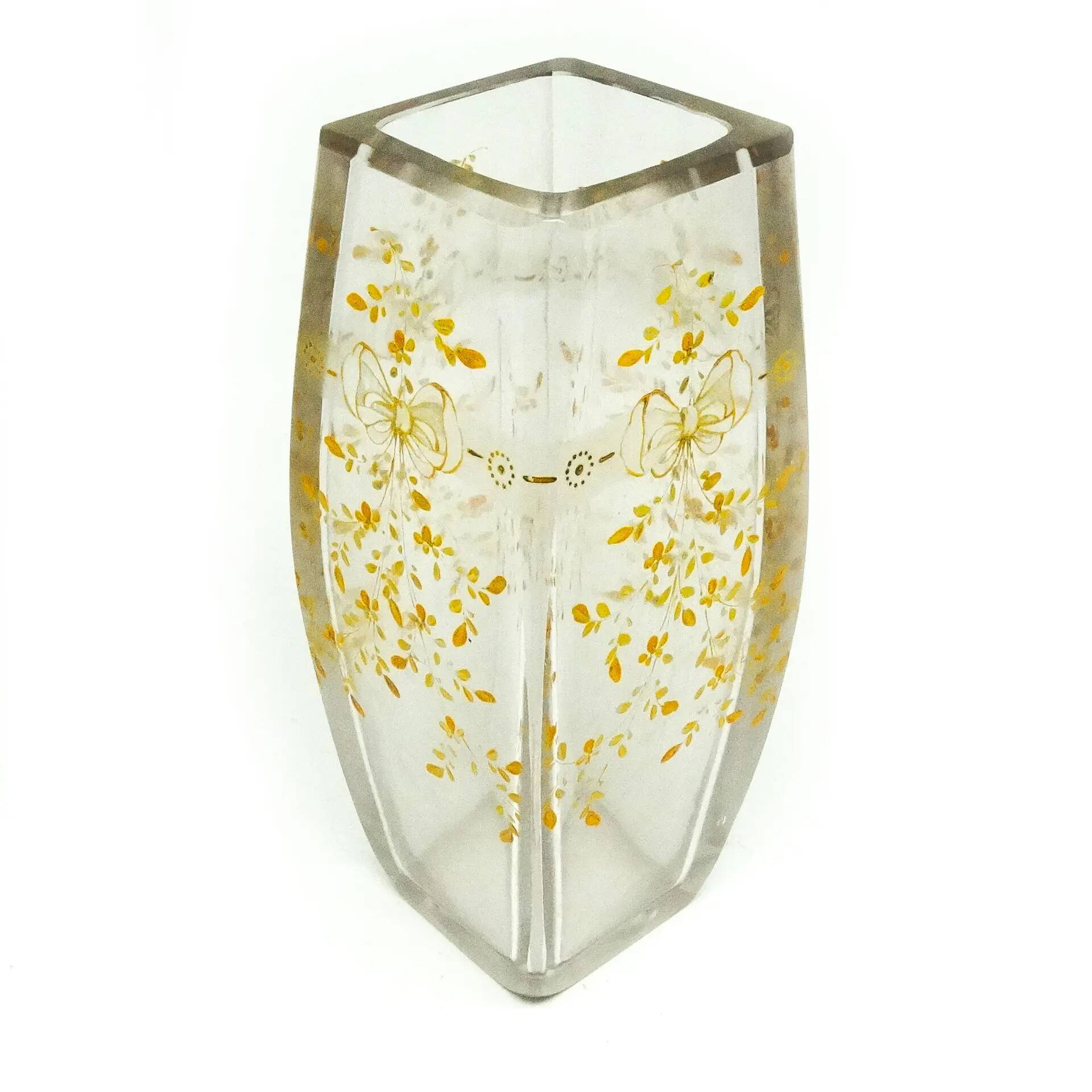 Art Nouveau vase, crystal, Bohemia Moser, Czechia, early 20th century