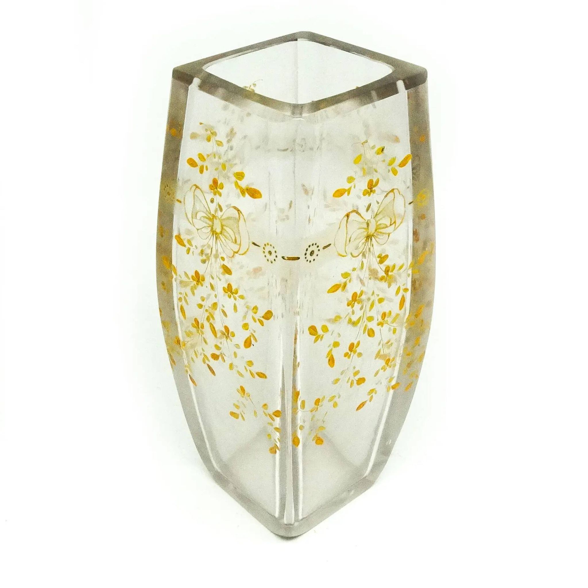 Art Nouveau vase, crystal, Bohemia Moser, Czechia, early 20th century