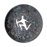 Wall plate in ceramic fat lava, rock decoration, 70s