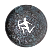 Wall plate in ceramic fat lava, rock decoration, 70s