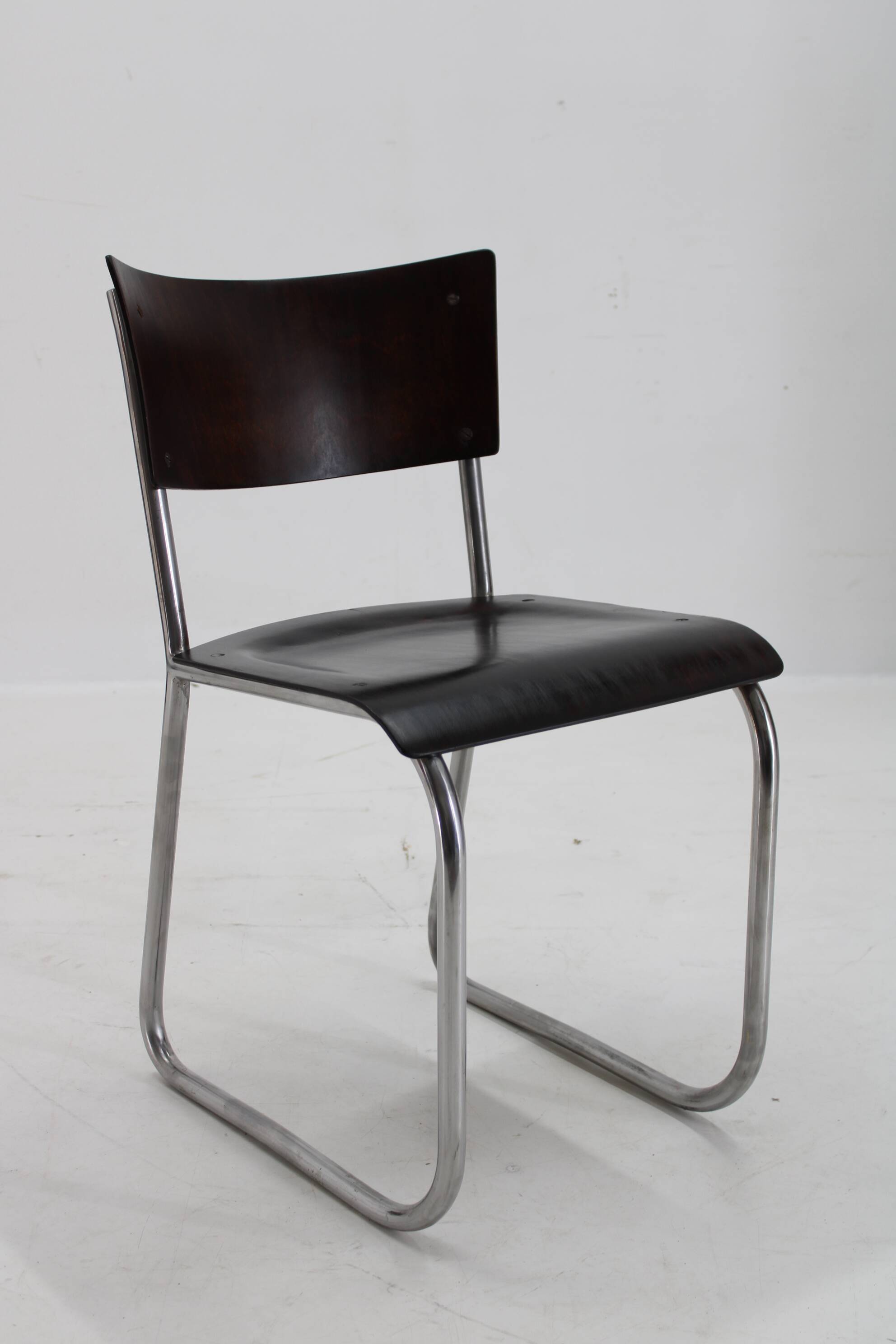 1930s Bauhaus/Functionalist Tubular Chair, Restored