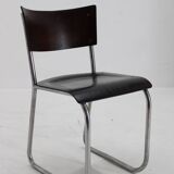 Chaise tubulaire Bauhaus/fonctionnaliste des années 1930, restaurée