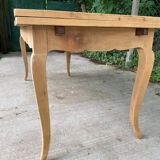 Louis XV extendable dining table from the 18th century, renovated in solid oak, 315cm