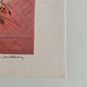 Lithographie originale signée Michel Henry - Bouquet de Coquelicots