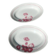 Deux grands plats de service en demi-porcelaine Saint Amand modèle edmont