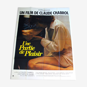 Affiche cinéma originale "Une partie de plaisir" 1975 Claude Chabrol 120x160 cm