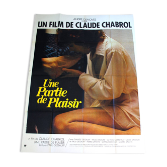 Affiche cinéma originale "Une partie de plaisir" 1975 Claude Chabrol 120x160 cm