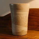 Sandstone vase by Puisaye, signed Pierre Lion