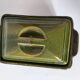 Small terrine in olive green glazed earthenware