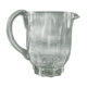 Vintage pink moulded glass water pitcher, 40-50s.