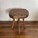 Brutalist Wooden Stool