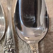 12 silver-plated metal coffee spoons by Boulenger LXV demi riche.