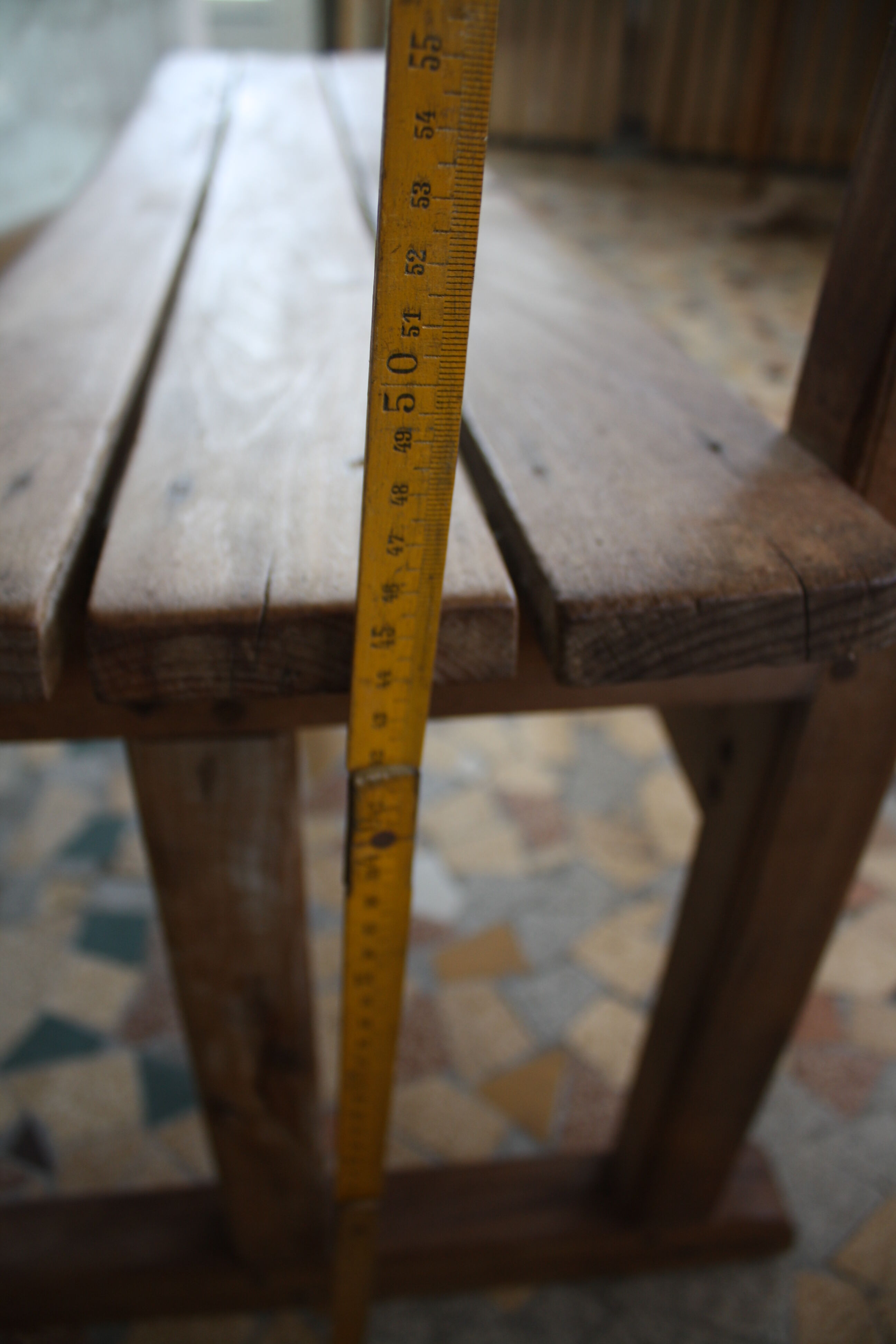 School desk wood 2 places