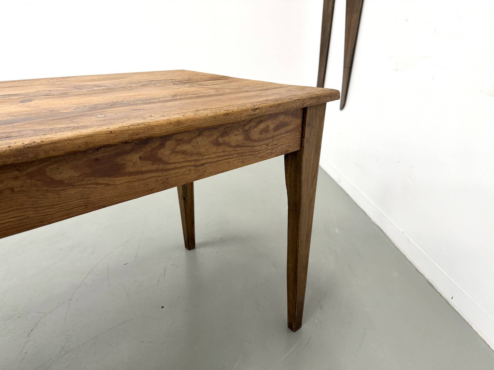 Restored pine farmhouse table