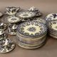 Service in faience of Gien Coat of arms crown and lions XIXth